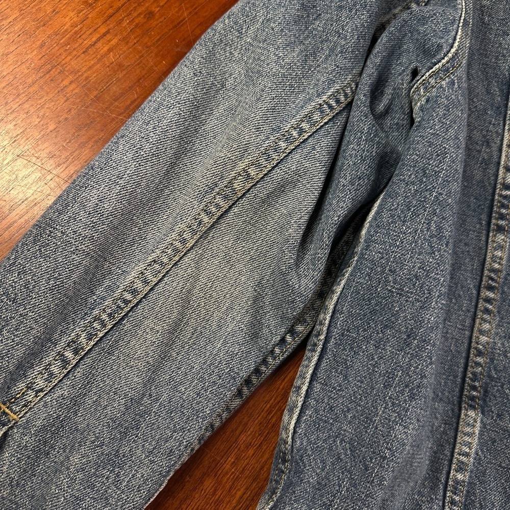 Vintage Levi Strauss Signature Denim Trucker Jacket Sz S Gorpcore Workwear Indie - Picture 11 of 14